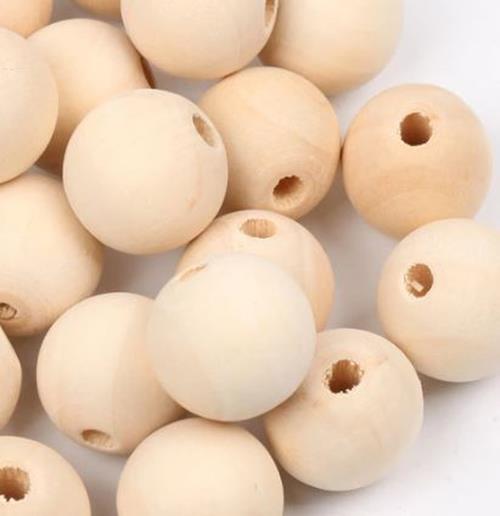 20 x 16mm Natural wood beads round DIY jewelry Handmade Accessories
