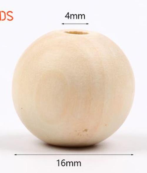20 x 16mm Natural wood beads round DIY jewelry Handmade Accessories