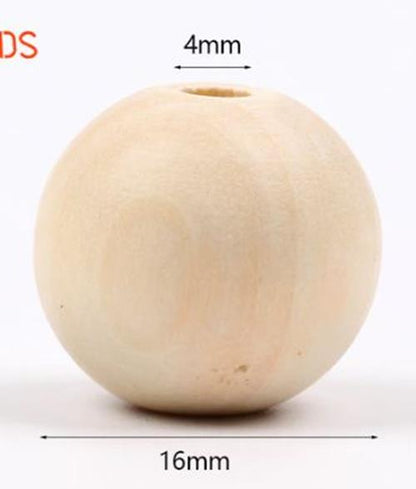 20 x 16mm Natural wood beads round DIY jewelry Handmade Accessories