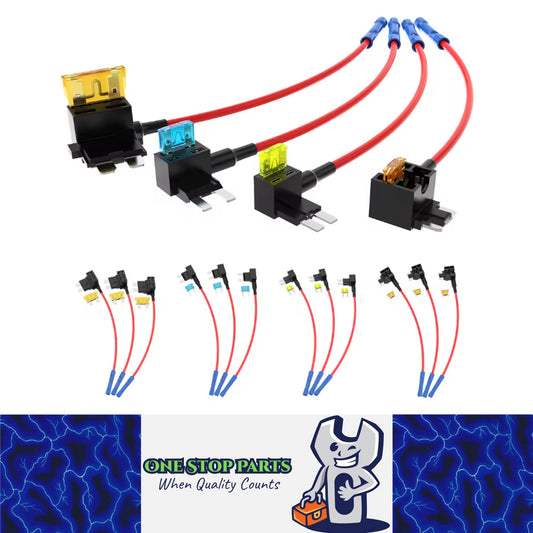 16pcs Add a Fuse Tap Adapters 4 Types Standard/Mini/L Mini/Micro2 with 16 Fuses