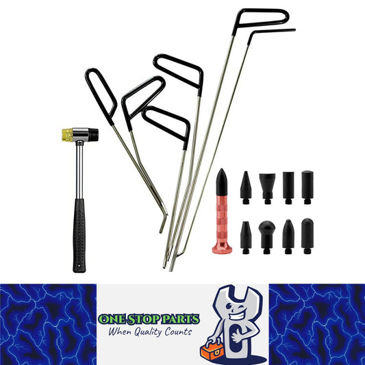 Car Body Dent Repair Rods 6pcs Hail Damage Removal Tools with Knock Down Pen Set