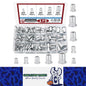 175pcs Aluminum Rivet Nut Kit M3 M4 M5 M6 M8 Flat Head Threaded Insert Nutserts
