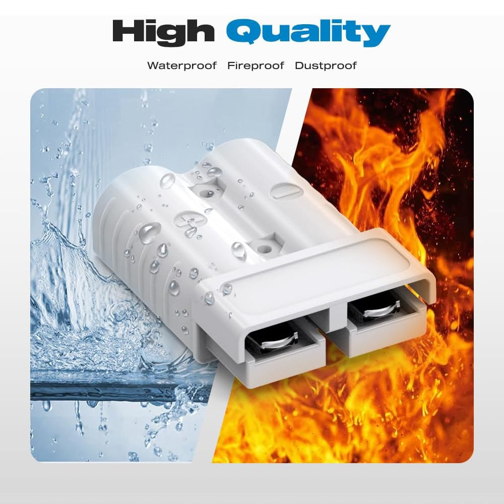 4 x 175A Grey 2 Pin Style Anderson Style Sockets Plug 175 Amp for RV Truck Winch