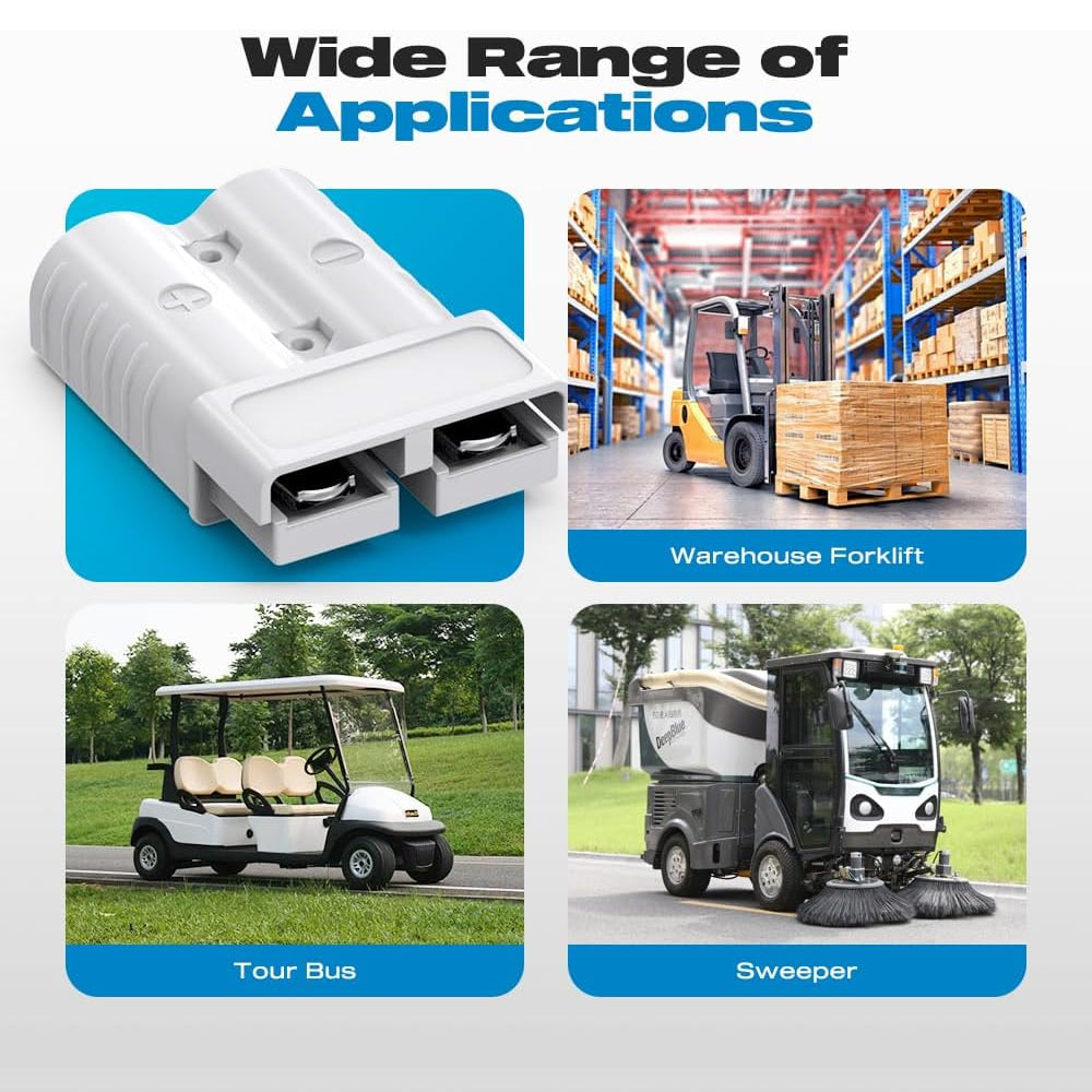 4 x 175A Grey 2 Pin Style Anderson Style Sockets Plug 175 Amp for RV Truck Winch