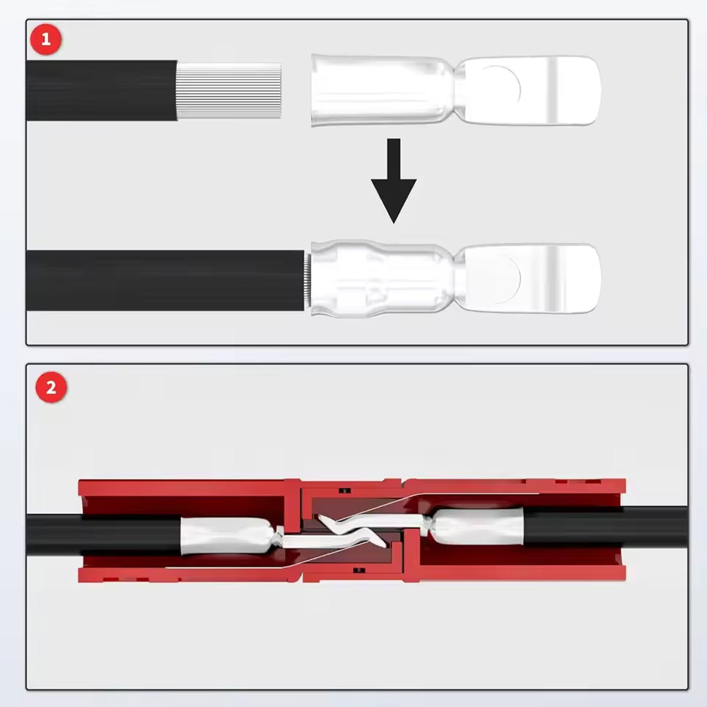 4 x 175A Red Anderson Style Sockets Plugs 175 Amp Kit with Cover and Entry Boot