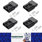 4 x 175A Black Anderson Socket Plug 2 Pin 175Amp Connector RV Truck Winch Marine