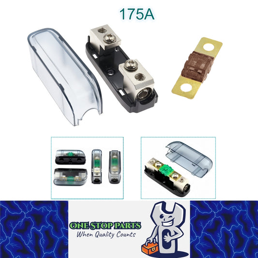 ANS Inline Fuse Holder with Bolt On 175 Amp Midi Fuse Supplied 175A Fuse Holder
