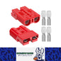 2 x 175A Red Anderson Socket Plug 2 Pin 120Amp Connector RV Truck Winch Marine