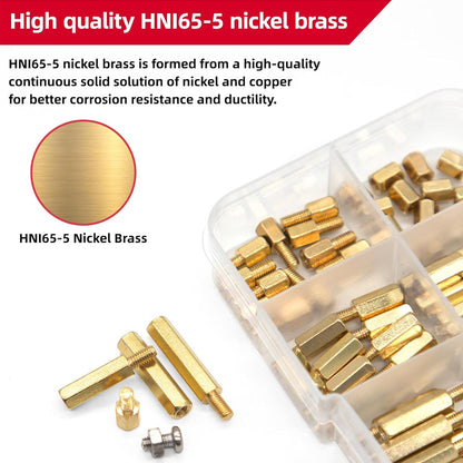 176 x M3 Brass Standoff Kit Hex Male Female Spacer Screw Nut for Motherboard PCB
