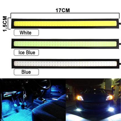 10 x 17CM Blue LED DRL Daytime Running Light Decorative Aluminum 12V Strip Lamp
