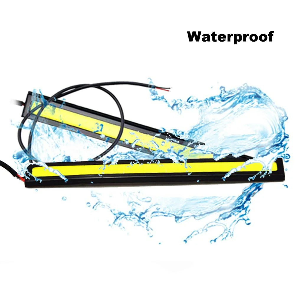 10 x 17CM Red LED DRL Daytime Running Light Decorative Aluminum 12V Strip Lamp