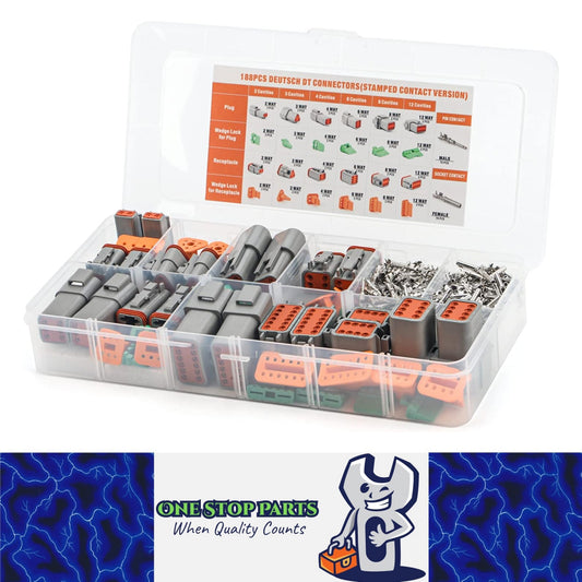 188pcs Deutsch DT Series Connector Assortment 2/3/4/6/8/12 pin 2 Pair each