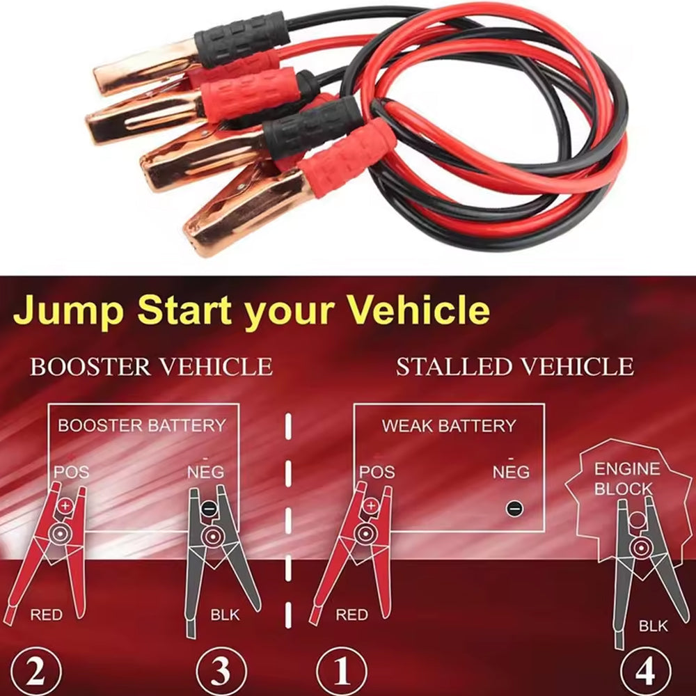 1.8M 500A Jumper Cable Heavy Duty Car Battery Booster Cable Lead with Clamps