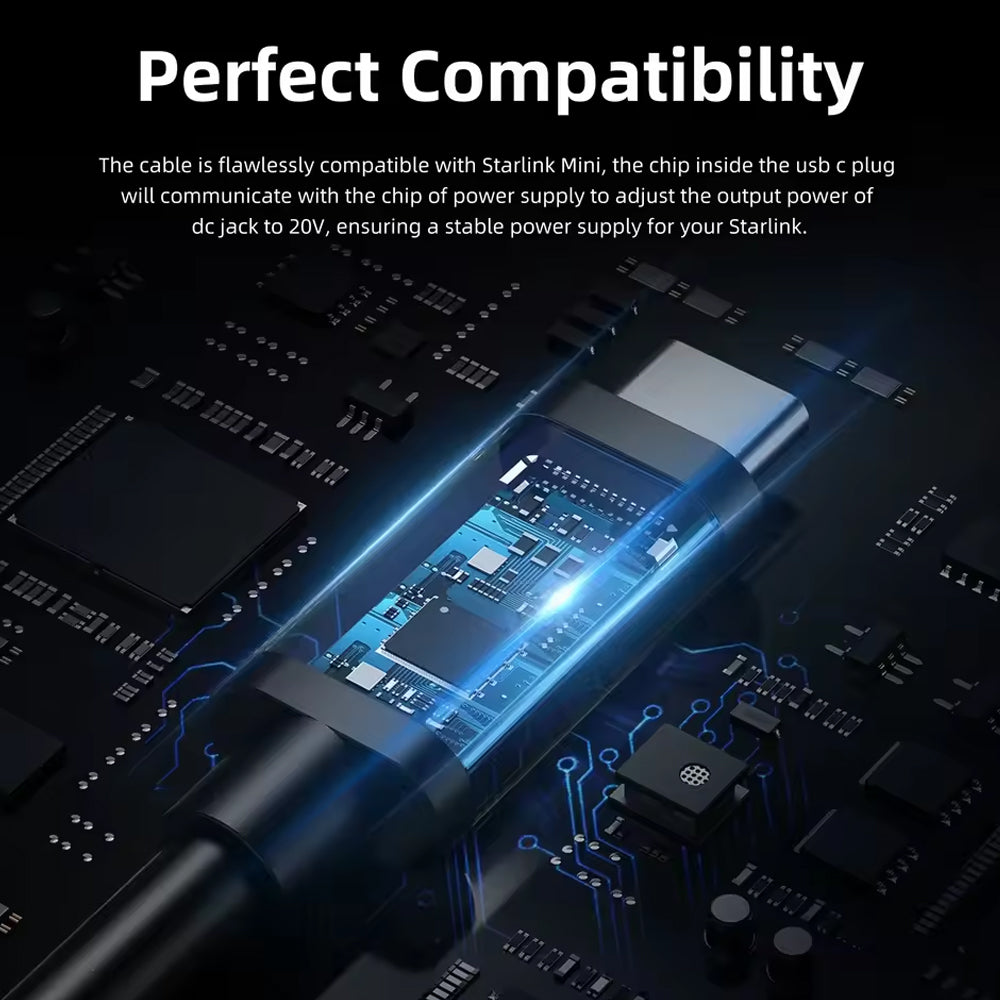 1.8M Starlink Cable Mini USB C to DC Power Cable Type C to DC Cable PD Source