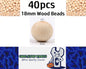 40 x 18mm Natural wood beads round DIY jewelry Handmade Accessories