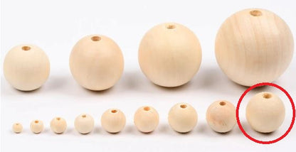40 x 18mm Natural wood beads round DIY jewelry Handmade Accessories