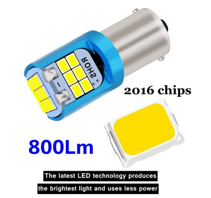 2 x Cool White BAY9S 18SMD NON POLARITY SUIT EURO INTERIOR LIGHTS (2pcs)