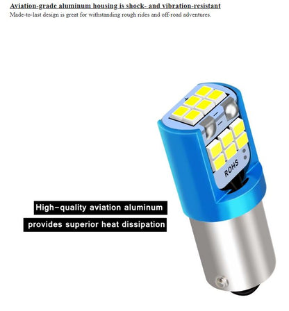 2 x Cool White BAY9S 18SMD NON POLARITY SUIT EURO INTERIOR LIGHTS (2pcs)