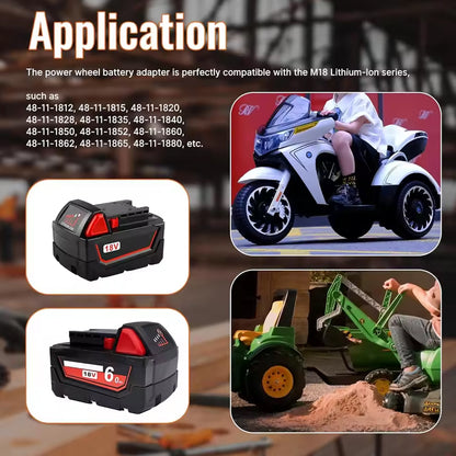 1x 18V to 12V Step Down Converter for Milwaukee M18 Power Wheel Battery Adapter