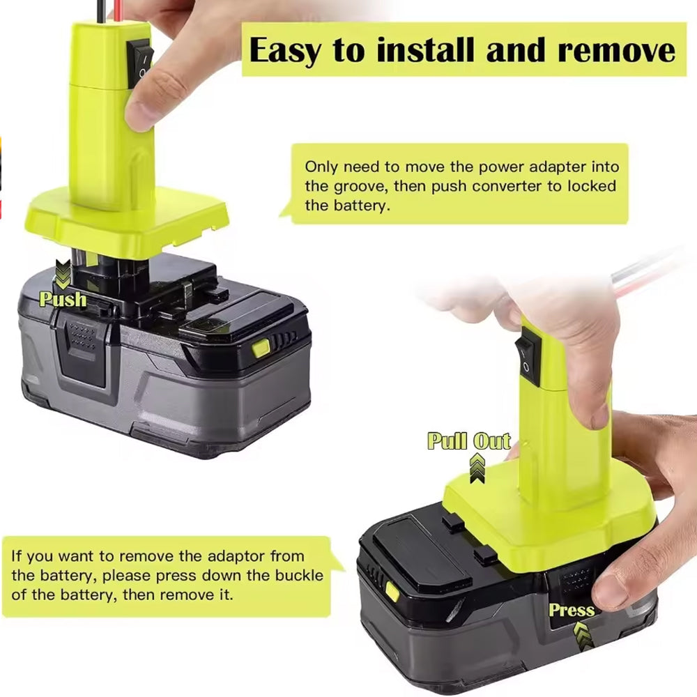 1x 18V to 12V Step Down Converter for Ryobi 18V Battery Adapter Power Wheel DIY