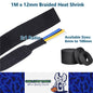 1M x 12mm 2:1 Black Heat Shrink Braided Sleeve Shrink 12mm to 6mm Braided Sleeve
