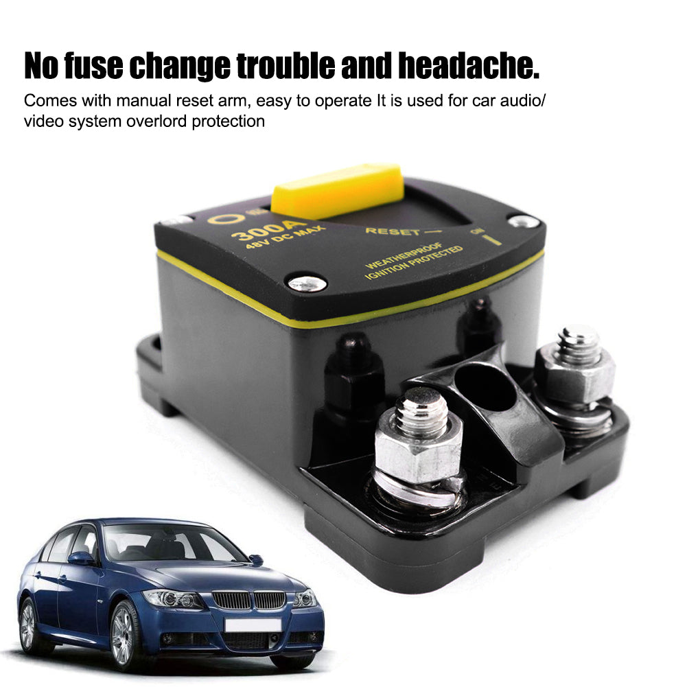 80A Circuit Breaker 12-48V DC Waterproof Manual Reset for Marine Boat RV Yatch