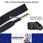 1M x 60mm 2:1 Black Heat Shrink Braided Sleeve Shrink 60mm to 30mm heat shrink