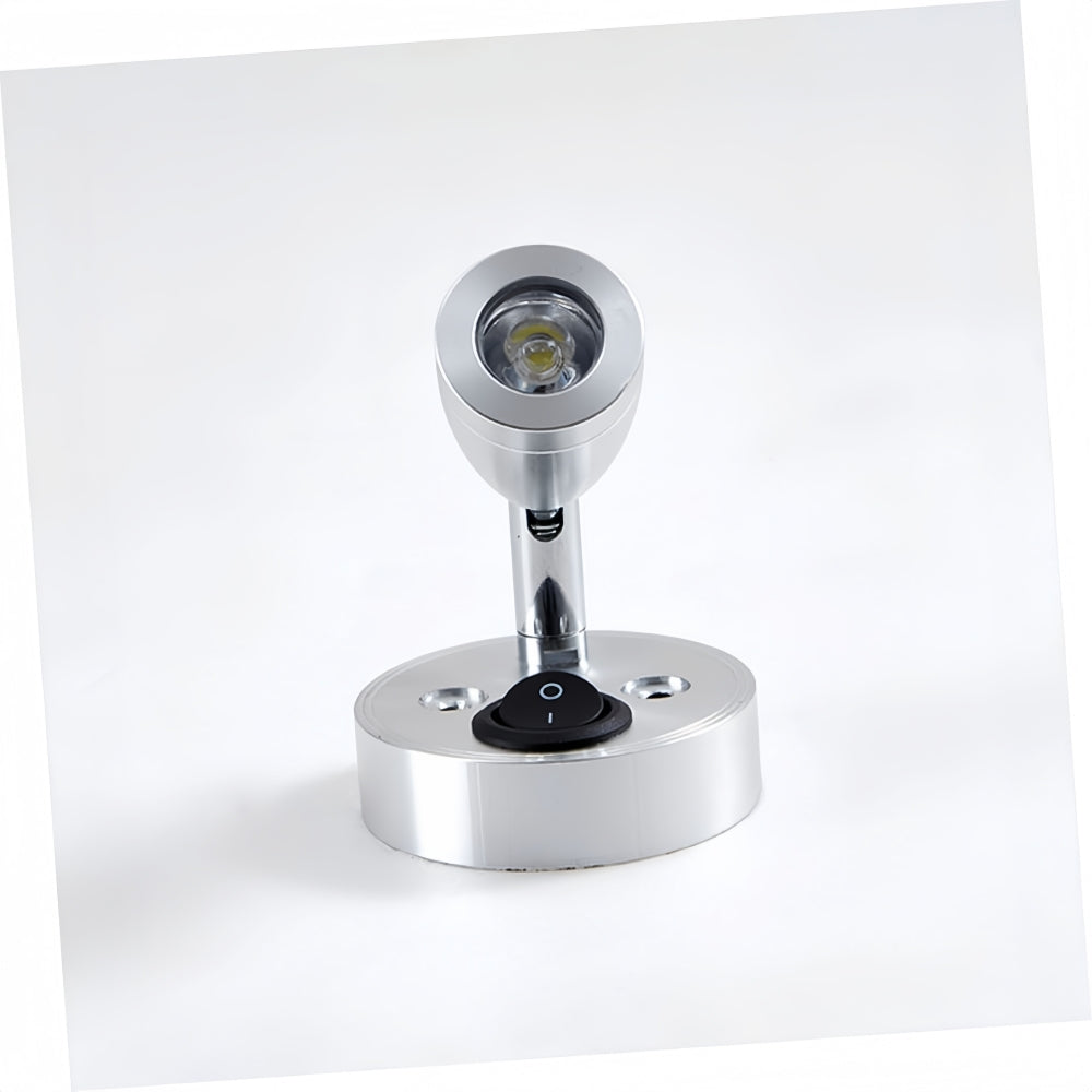 Pair 12V LED Bedside Reading Lights Cool White with Switch RV Camper Boat Lamp