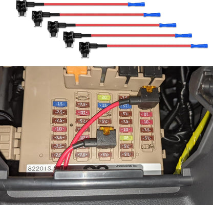 20 x Micro Blade Piggy Back fuse Connector with wire ideal for add on Accessorie