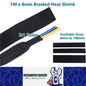 1M x 8mm 2:1 Black Heat Shrink Braided Sleeve Shrinks 8mm to 4mm Braided Sleeve