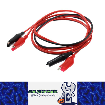 1 x 1M Electrical Alligator Clips Cable Jumper Wire Test Leads Double-ended Clip