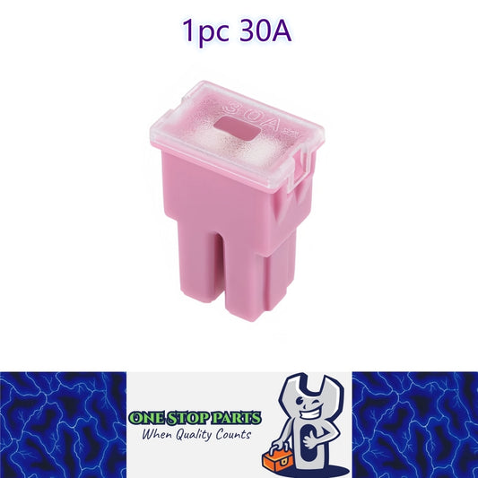 1 x 30Amp Pink Medium Female Slow Blow Fuse Block 15mmx22mm x 32mm High 30A Fuse