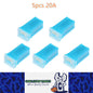 5 x 20Amp Light Blue Small Slow Blow Fuse Block 10mmx12mm x 27mm High 20A Fuse