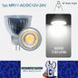 1 x MR11 3W LED Spotlight AC/DC 12V-24V 38° 6000K Cold White Glass Downlight