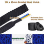 1M x 35mm 2:1 Black Heat Shrink Braided Sleeve Shrink 35mm to 17.5mm Heat Shrink