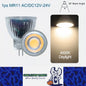 1 x MR11 3W LED Spotlight AC/DC 12-24V 38°  4000K Daylight White Glass Downlight