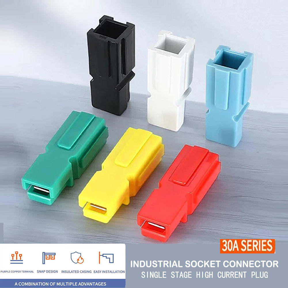10 x 30A Yellow Anderson Style Single Pin 30Amp Connector Yellow Single Terminal