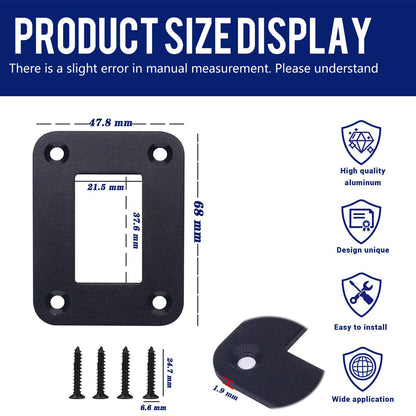 Single Rocker Switch Panel Holder Alloy Frame suits 37 x 21mm Carling ARB Switch