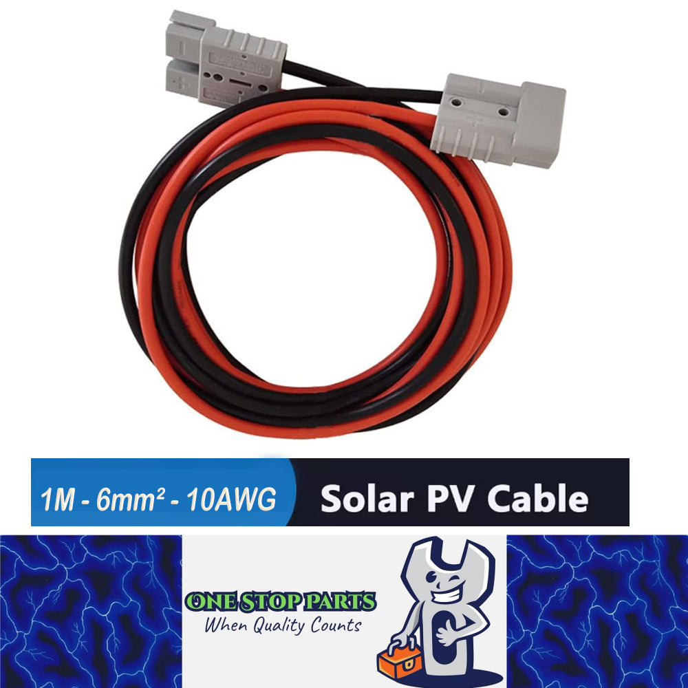1 x 50Amp Anderson Plug With 1M 10AWG 6mm² Cable 50A Anderson Connector Cable