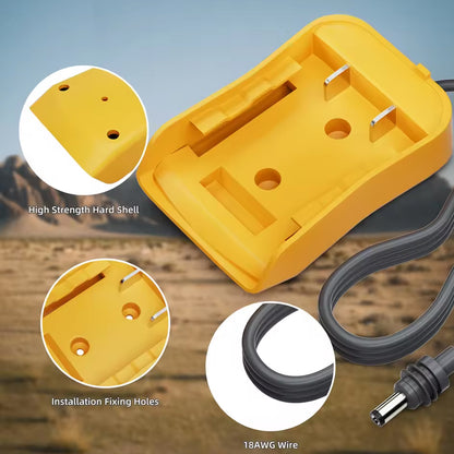 1 x 1M Starlink Mini DC Power Cable to Dewalt 18V-20V Battery Adapter