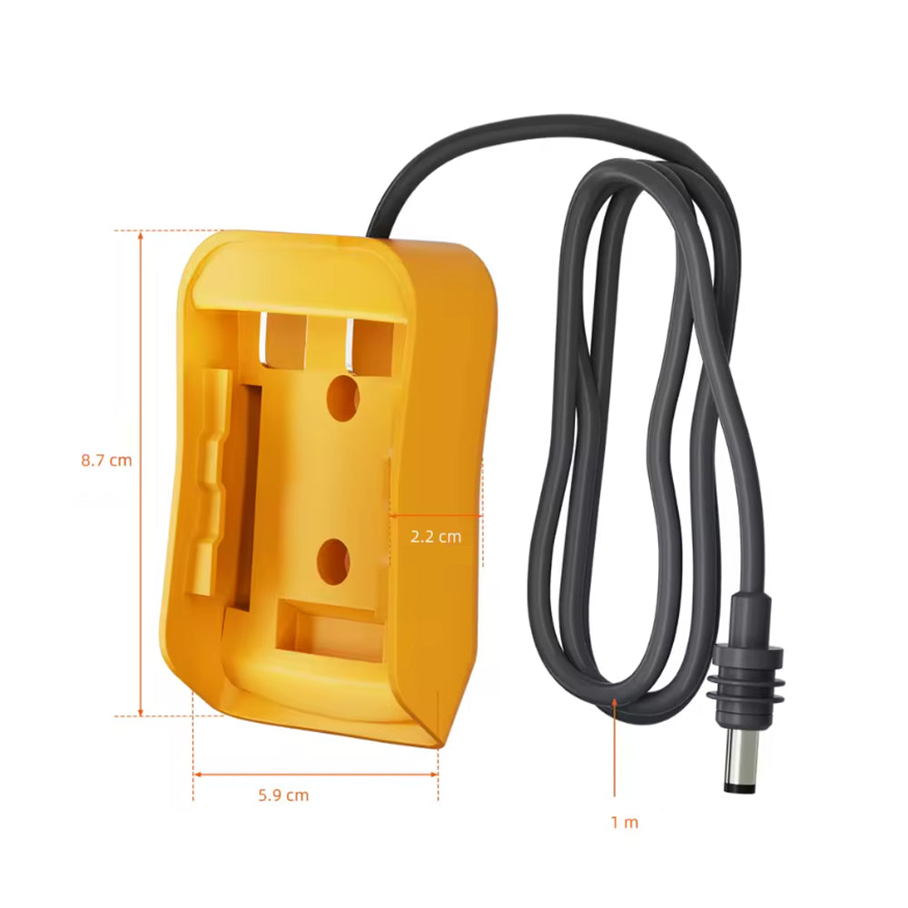 1 x 1M Starlink Mini DC Power Cable to Dewalt 18V-20V Battery Adapter