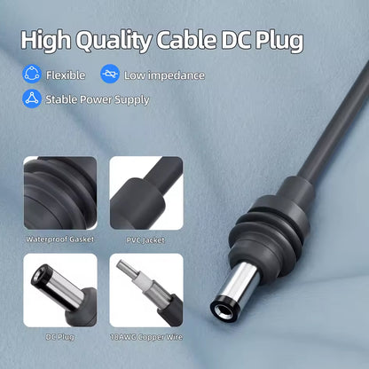 1 x 1M Starlink Mini DC Power Cable to Milwaukee M18 18V Battery Adapter