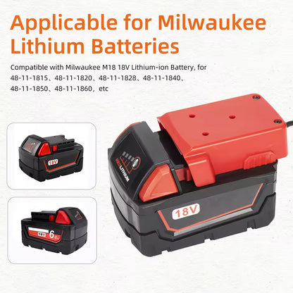 1 x 1M Starlink Mini DC Power Cable to Milwaukee M18 18V Battery Adapter