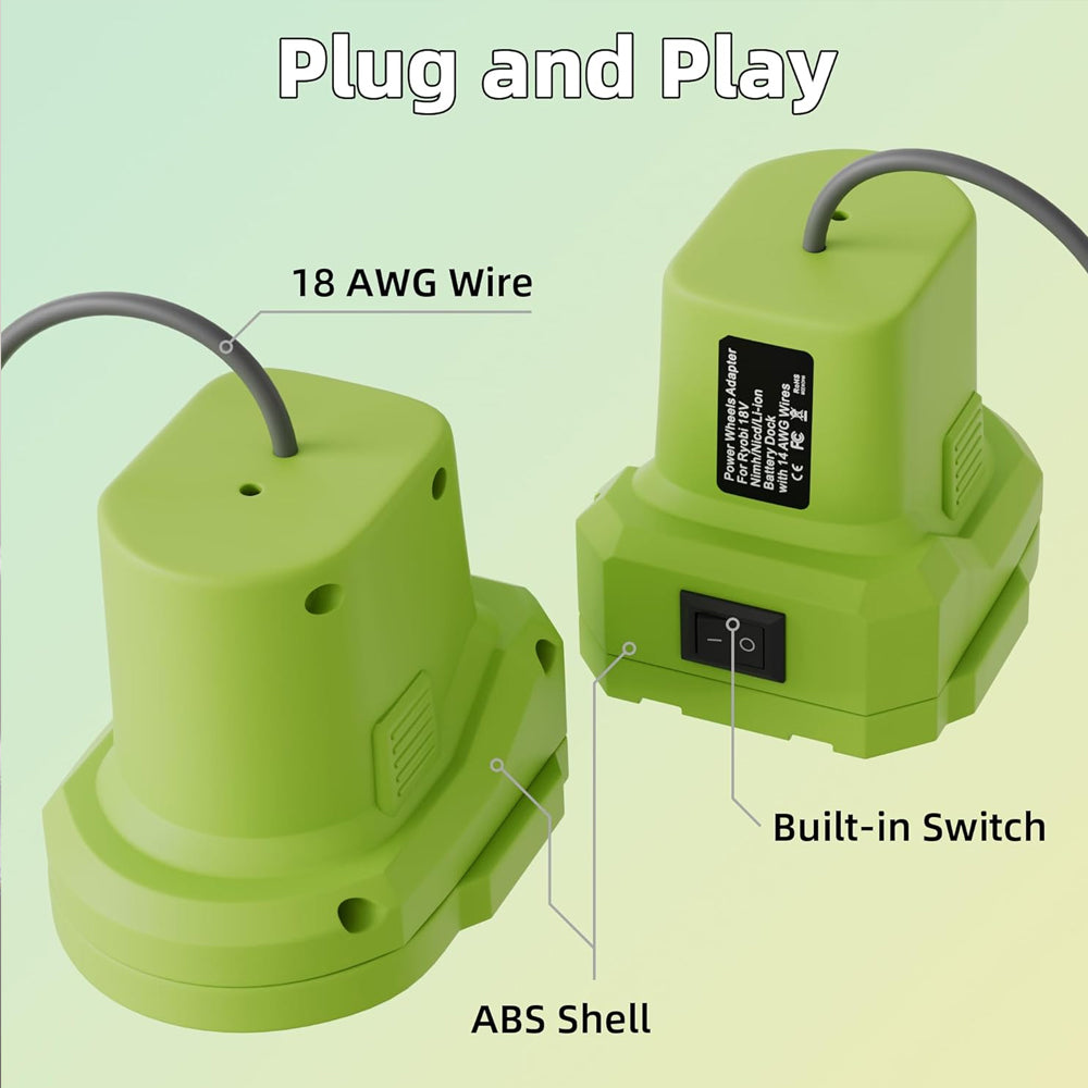 Starlink Mini DC Power Cable 1M to Ryobi 18V Battery Adapter for Camping Travel
