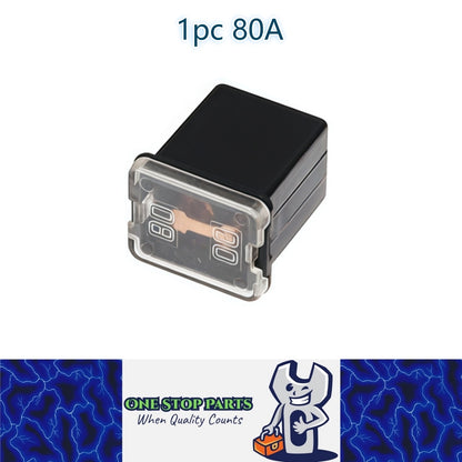 1 x 80Amp Black Mini Slow Blow Fuse Block 10mmx12mm x 16mm High 80A Fuse (1pc)