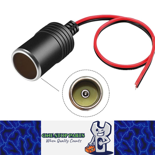 1 x Car Cigarette Lighter Socket 10A 12V 24V Power Socket Female Socket Plug