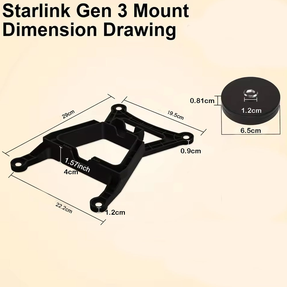 Starlink Gen 3 Magnetic Roof Mounting Bracket 4 Magnetic Bases up to 220 Pound