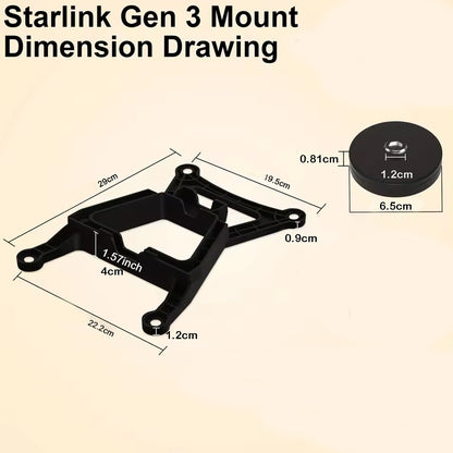 Starlink Gen 3 Magnetic Roof Mounting Bracket 4 Magnetic Bases up to 220 Pound