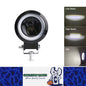 1 x 74mm Round LED Driving Light High/Low Beam and White Halo DRL 20W Work Light