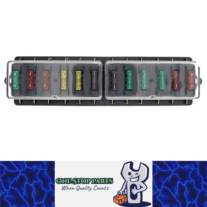 1 x 12 Standard Blade Fuse Holder Individual in and Out Circuits for Caravan 4wd